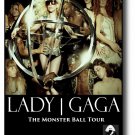 Lady Gaga Poster Concert Admat Monster Ball Tour 11 x 17 Inches Ships SameDay fr