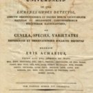 Lichenographia Universalis. In qua Lichenes Omnes Detectos ad Genera, Species
