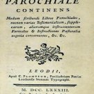Formularium Parochiale Continens Modum Scribendi Libros Parochiales