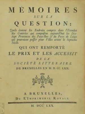 Memoires sur la Question: Quels les Endroits Compris Dans des Contr qui Compo