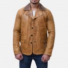 Men Arthur RDR Classic Brown Leather Trench Coat