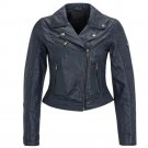 Asymmetrical Biker Blue Leather Jacket Asymmetrical Biker Blue Leather Jacket