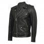 Men Cowhide Brando Leather Biker Jacket