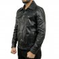 Men Holland Black Leather Trucker Jacket