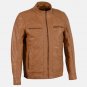 Men Brown Leather Biker Jacket