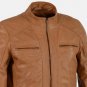 Men Brown Leather Biker Jacket