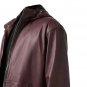 Men Maroon Zip Up Hooded Jacket