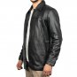 Victor Black Mens 34 Length Lambskin Leather Car