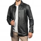 Victor Black Mens 34 Length Lambskin Leather Car Victor Black Mens 34 Length Lambskin Leather Car