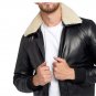 Fur Collar American Bomber Leather Jacket