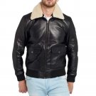Fur Collar American Bomber Leather Jacket Fur Collar American Bomber Leather Jacket