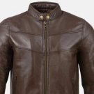 Men Cafe Racer Leather Brown Jacket Men Cafe Racer Leather Brown Jacket