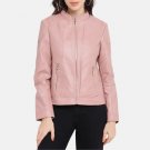Women Pink Leather Biker Jacket Women Pink Leather Biker Jacket