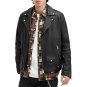 Men Berlin Black Leather Moto Jacket