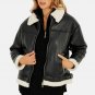 Women RAF Aviator Flying Pilot  Black Leather Jacket