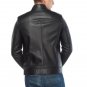 Men Lambskin Leather Regular Fit Black Jacket