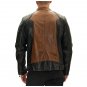 Men Roadster Two Tone  Black and Brown Leather Jacket