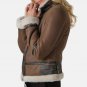 Women Aviator Brown Leather Jacket