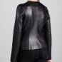 Women Slim Fit Black Leather Motorcycle Jacket