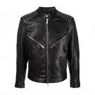 Men Studded Leather Motorcycle Jacket
