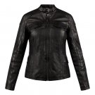 Women Susan Black Leather Biker Jacket Women Susan Black Leather Biker Jacket
