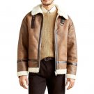 Men Winter Distressed Tan Brown Shearling Leather Jacket Men Winter Distressed Tan Brown Shearling Leather Jacket