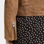 Women Brown Moto Leather Jacket