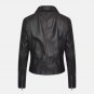 Women Black Motorcycle Quilted Leather Jacket