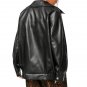Women Oversized Black Leather Motorcycle Jacket