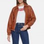 Women A2 Brown Cockpit Leather Bomber Aviator Jacket