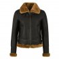 Women Black Aviator B3 Bomber Leather Jacket