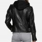Women Black Cafe Racer Jacket