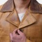 Men Arthur RDR Classic Brown Leather Trench Coat