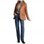 Women Lambskin Brown Leather Blazer