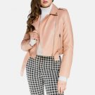 Women Leather Light Pink Jacket Women Leather Light Pink Jacket