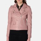 Women Leather Pink Motorcycle Jacket Women Leather Pink Motorcycle Jacket