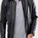 Mens Shoulder Quilted Black Jacket