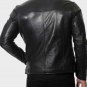 Mens Caf&Atilde;&copy; Racer Black Plain Leather Jacket