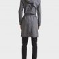 Mens Grey Zipper Trench Coat