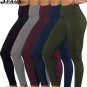 5-Pack Super Soft Leggings for Women &acirc;�� High-Waisted Tummy Control