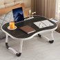 Portable Laptop Bed Table with Cup Holder and Tablet Card Slot