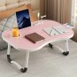 Portable Laptop Bed Table with Cup Holder and Tablet Card Slot