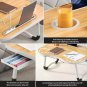 Portable Laptop Bed Table with Cup Holder and Tablet Card Slot