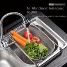Stainless Steel Sink Colander – Adjustable Vegetable & Fruit Washing Basket