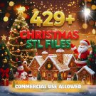 Mega 3D Christmas Pack 429 + STLs | Christmas Santa, Reindeer, Ornaments & Holiday STL