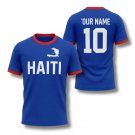 Custom T-shirt for Haiti football fan, with personalized name and number Custom T-shirt for Haiti football fan, with personalized name and number
