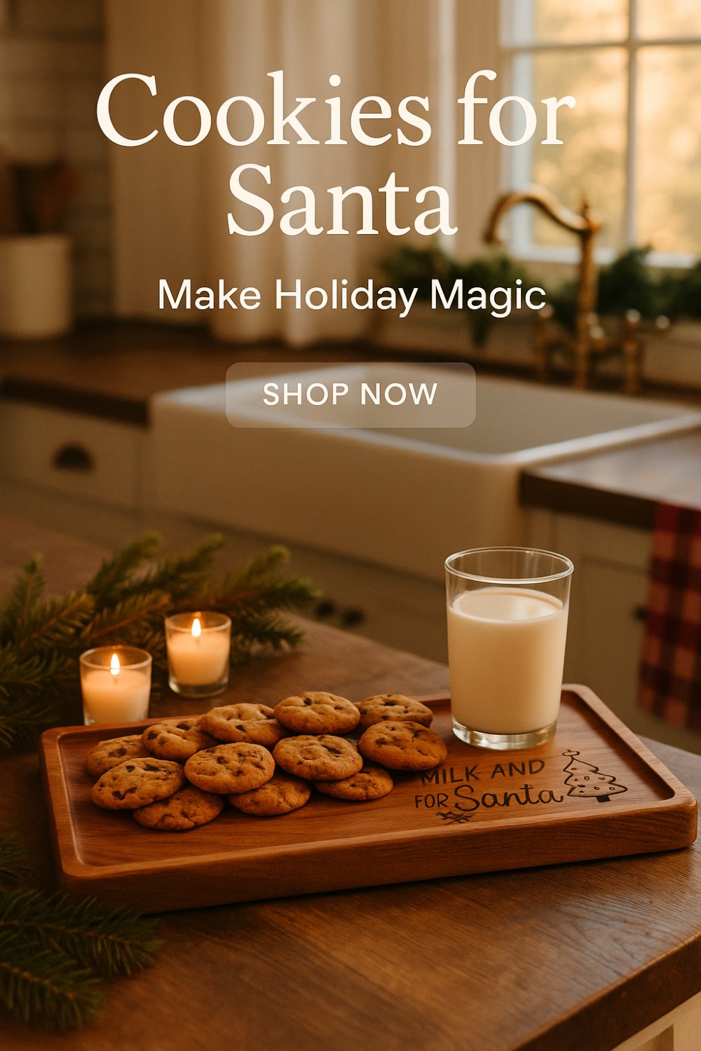 Small Santa Cookie Tray