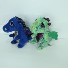 Lot of 2 Ty Beanie Boos Cinder Green Dragon Blue Saffire Sparkle Eyes Plush 6" Lot of 2 Ty Beanie Boos Cinder Green Dragon Blue Saffire Sparkle Eyes Plush 6"