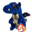 Ty Beanie Boos SAFFIRE the Blue Dragon 6 Big Eyes Excellent Condition Ty Beanie Boos SAFFIRE the Blue Dragon 6 Big Eyes Excellent Condition