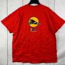 Vintage Clif Shot XL Fruit of the Loom Casual T-Shirt Red New Men Cotton